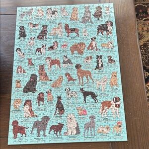 Dog Breeds Puzzle - Blue Background